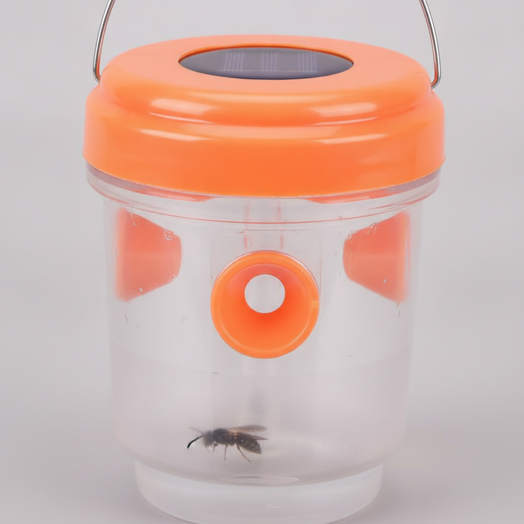 Solar Wasp Trap — Reusable Pesticide-Free Hanging Bee & Hornet Catcher for Outdoor Garden