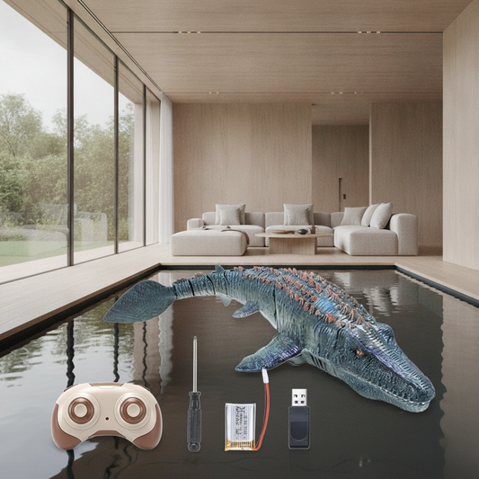 Remote Control Swimming Dinosaur Toy - Rechargeable RC Water Pool Toy
