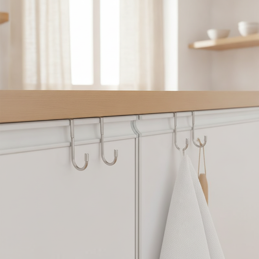 Stainless Steel Over-Cabinet Double S Hooks, Set of 10