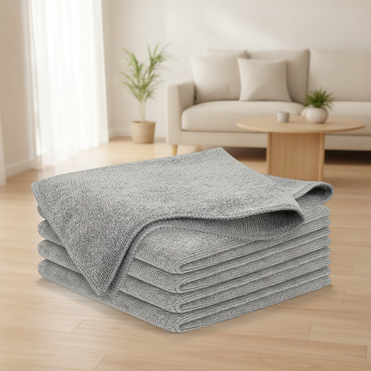 Thick Microfiber Cleaning Cloths Lint-Free Reusable Towel Set