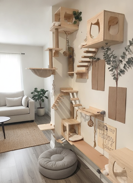 Wall-Mounted Cat Climbing Steps & Stairway Wall Furniture