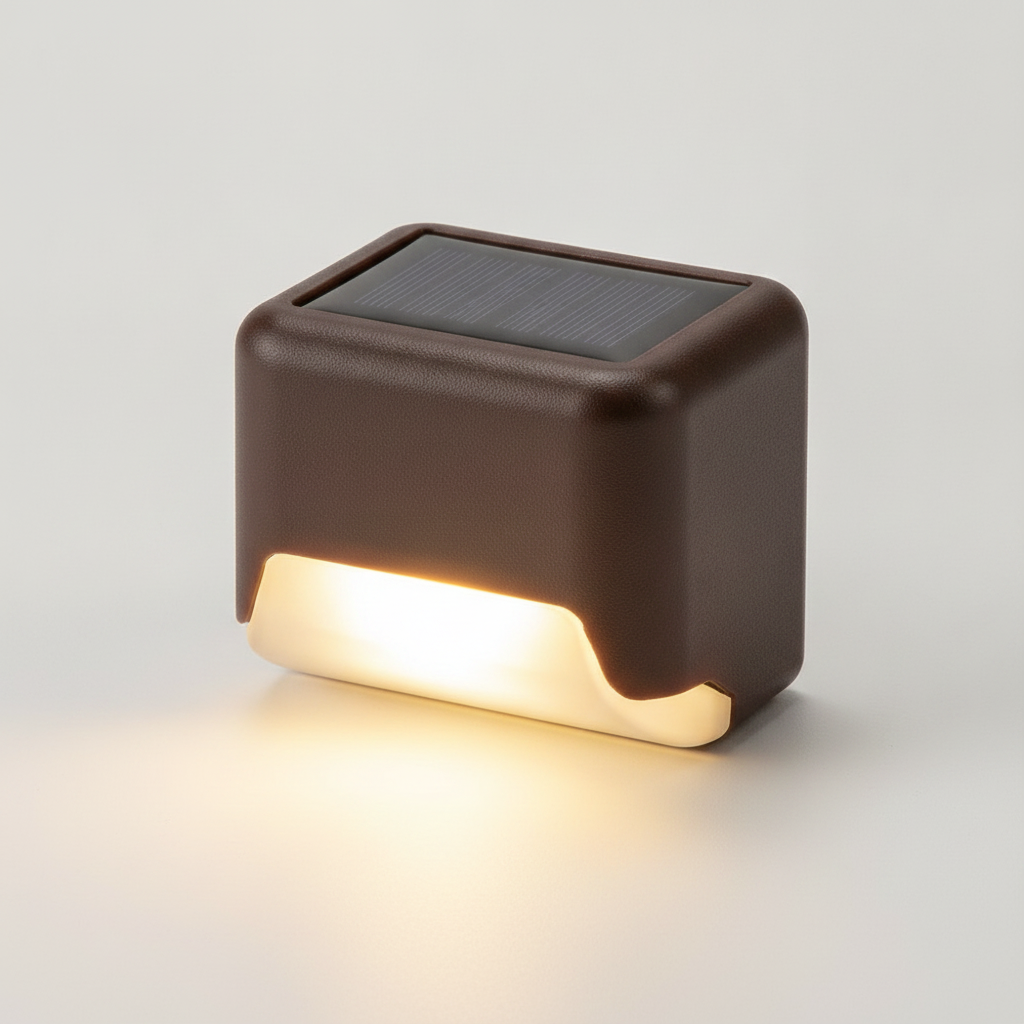 Solar LED Deck Lights Outdoor — Bronze Step & Fence Lamps for Patio Stairs Garden Pathway