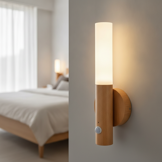 Motion Sensor LED Night Light, USB Rechargeable Wall Light