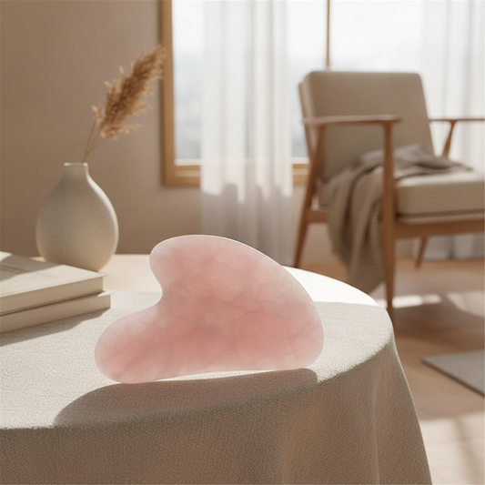 Rose Quartz Gua Sha Facial Tool for Skincare Massage