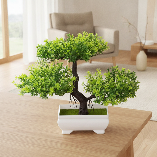 Artificial Bonsai Tree Faux Potted Plant for Tabletop Decor