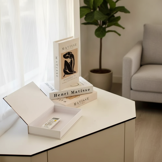 Decorative Book Storage Box Hidden Organizer for Living Room