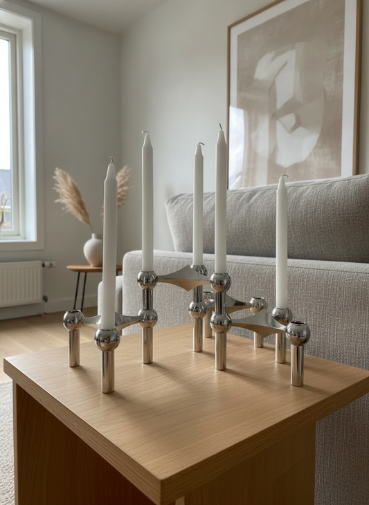 Modern Metal Candle Holder Set Geometric Nordic Candlesticks