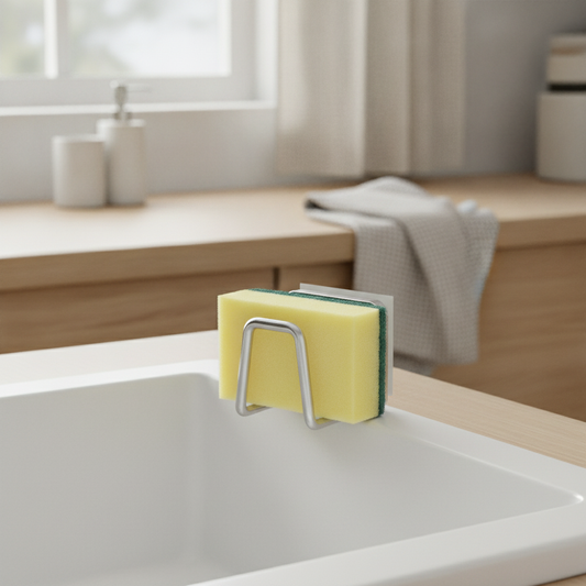 Sink Sponge Holder, Adhesive Stainless Steel Drain Rack