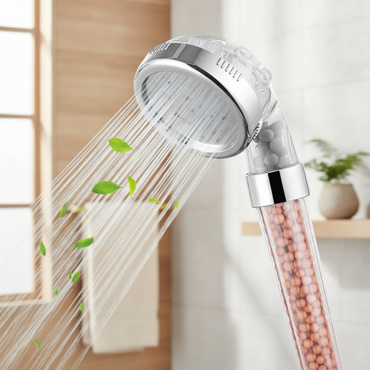 Filtered High-Pressure Handheld Shower Head with Mineral Beads