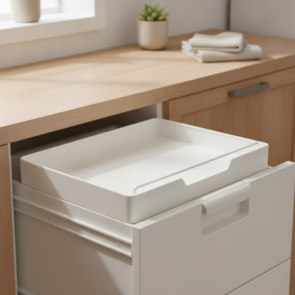 Pull-Out Cabinet Drawer Organizer, Slide Rail Storage Tray