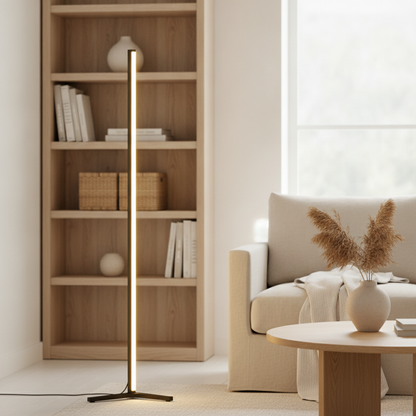 Minimalist RGB Corner Floor Lamp with Music Sync and Remote