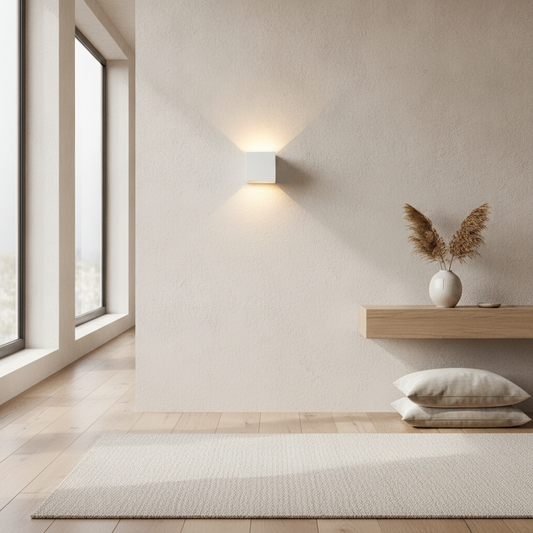 LED Cube Wall Sconce — Up & Down Light, Indoor & Outdoor Wall Lighting for Porch & Hallway