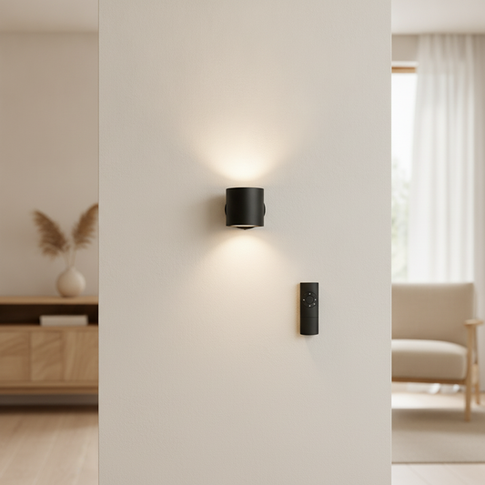 Cordless LED Wall Sconce Touch Dimmable 360 Rotatable with Remote