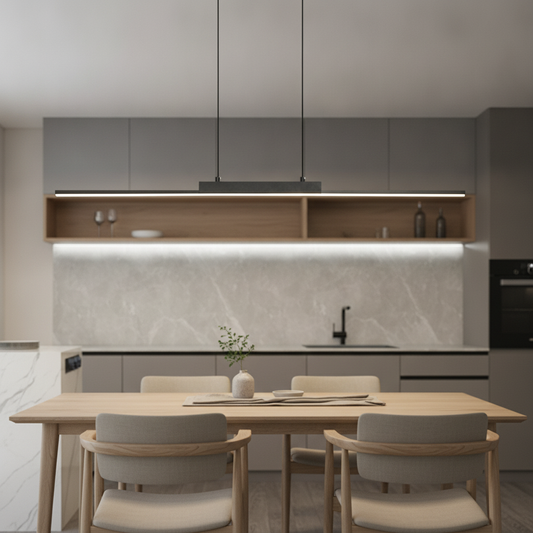 Modern Linear LED Pendant Light for Kitchen and Dining Room