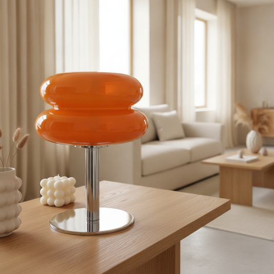 Macaron Glass Table Lamp with Tri-Color Dimming Mood Light