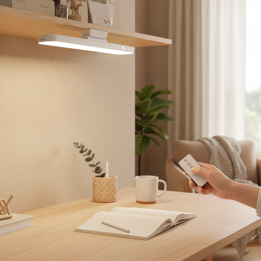 Magnetic LED Desk Lamp — USB Rechargeable 3-Color Dimmable Light Bar for Office & Bedroom