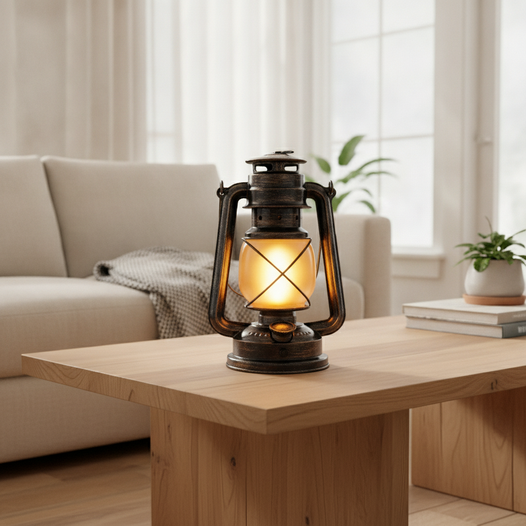 Vintage Rechargeable Lantern Portable Camping Light for Indoor Outdoor