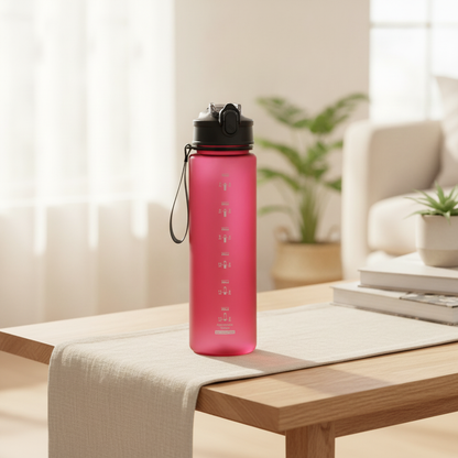 Leak-Proof Sports Water Bottle — 750ml with Straw & Carrying Loop, BPA-Free