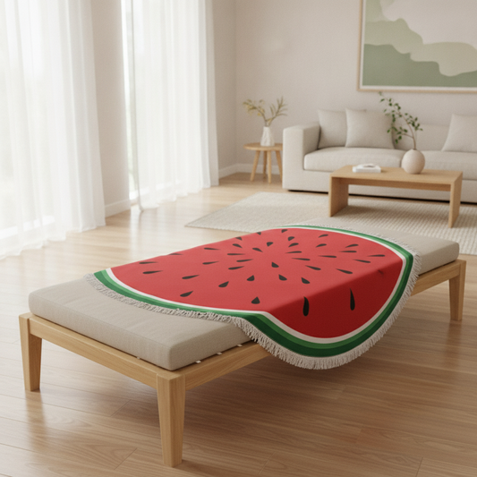 Watermelon Round Beach Towel — Soft Microfiber Quick-Dry Towel for Summer & Poolside