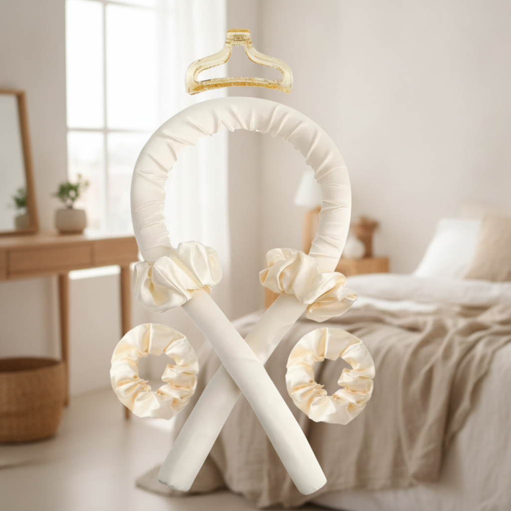 Heatless Curling Rod Headband — No-Heat Satin Hair Curler for Overnight Curls
