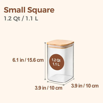 Clear Pantry Canister Set 14-Piece Glass Airtight Food Storage Lids — real product photo