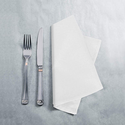 Set of 12 White Dinner Napkins — Restaurant-Grade 45x45cm Linens