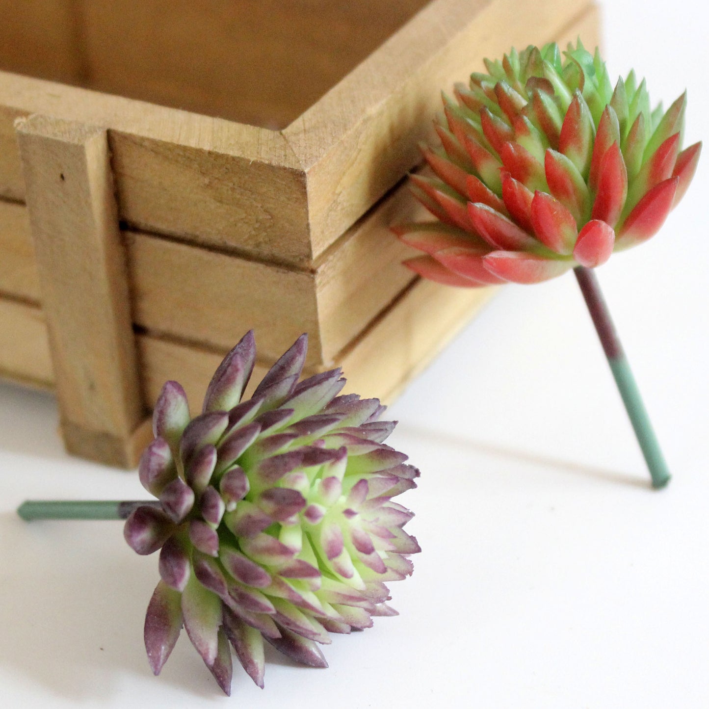 Mini Artificial Succulents, Colorful Faux Plant Picks for Decor