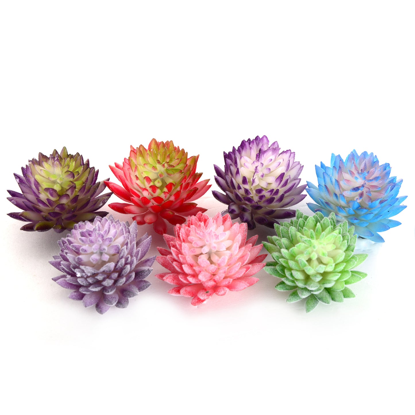 Mini Artificial Succulents, Colorful Faux Plant Picks for Decor
