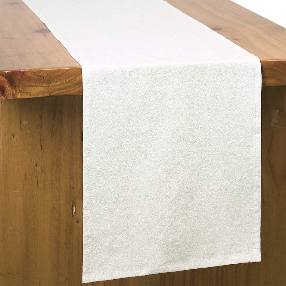 Solid Cotton Table Runner, Elegant Dining & Wedding Décor