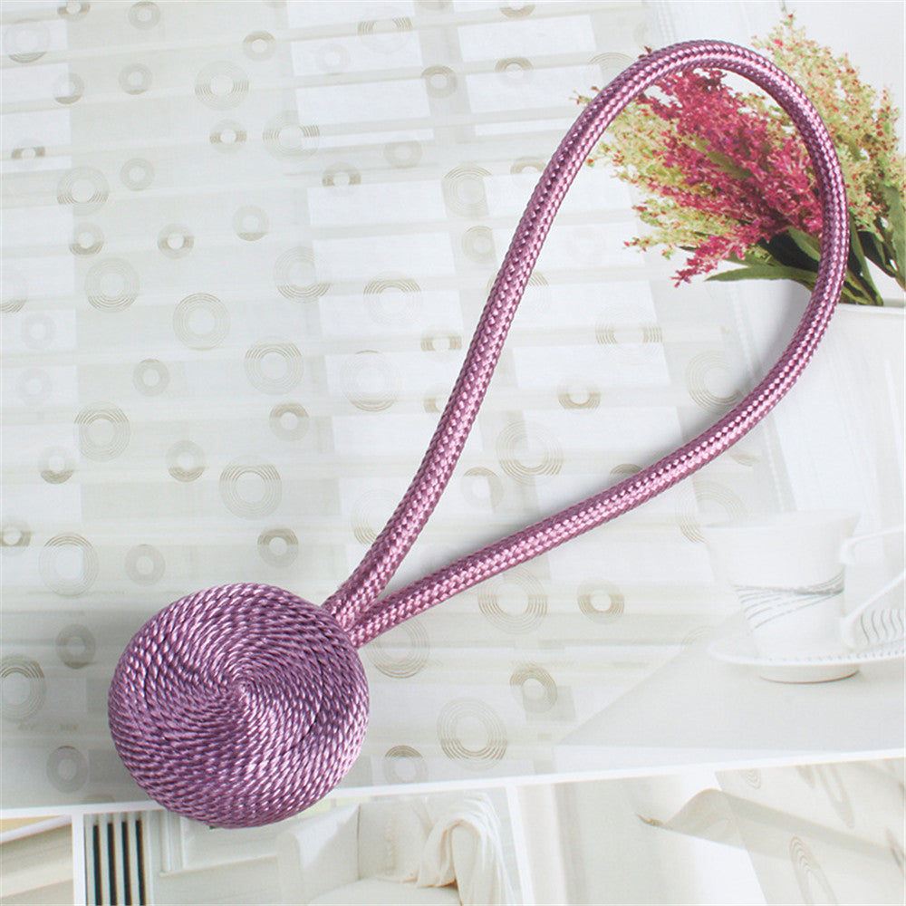 Magnetic Curtain Tieback Modern Woven Rope Holdback Buckle