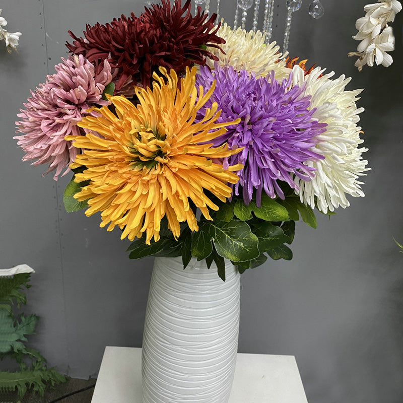 Artificial Spider Chrysanthemum Stem — 73cm Faux Silk Flower