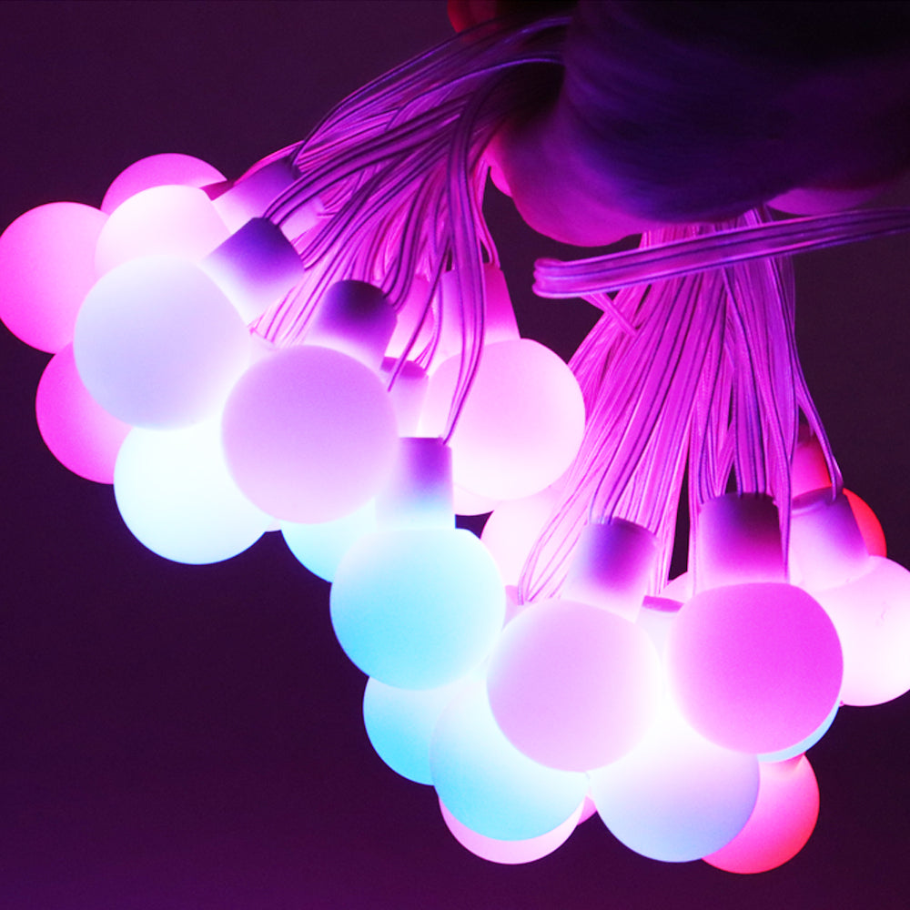 RGB Ball LED String Lights, Color-Changing Globe Fairy Lights