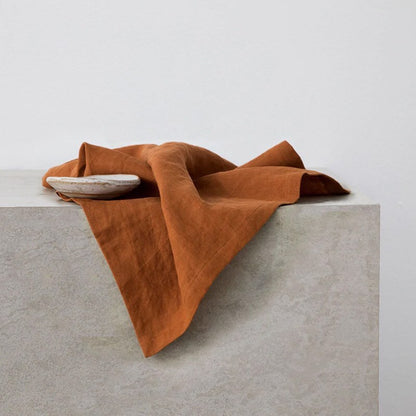 Set of 4 Pure Linen Napkins — Soft 40x40cm Reusable Dinner Cloth
