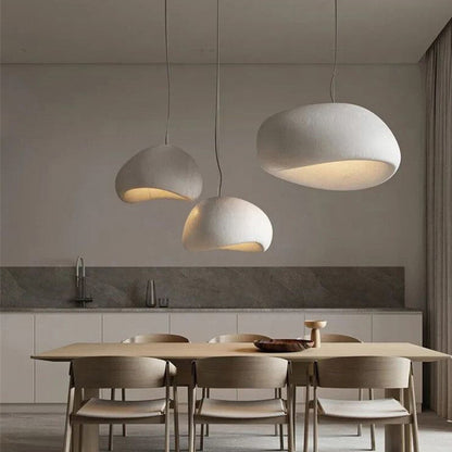 Nordic Wabi-Sabi Pebble Pendant Light for Dining Rooms