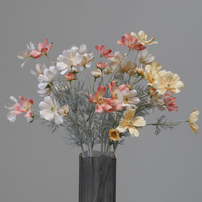 Artificial Cosmos Daisy Stem — Pastoral Faux Silk Flowers