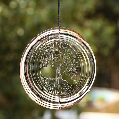 Tree of Life 3D Wind Spinner Rotating Hanging Garden Sun Catcher