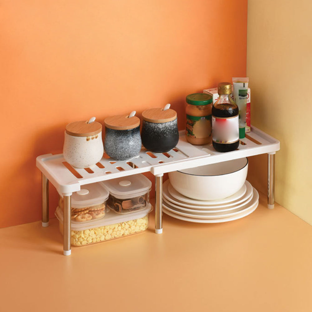 Expandable Telescopic Storage Shelf Rack for Kitchen Counter & Under Sink