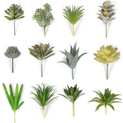 Artificial Succulent Picks - Faux Cactus & Aloe Stems for Decor