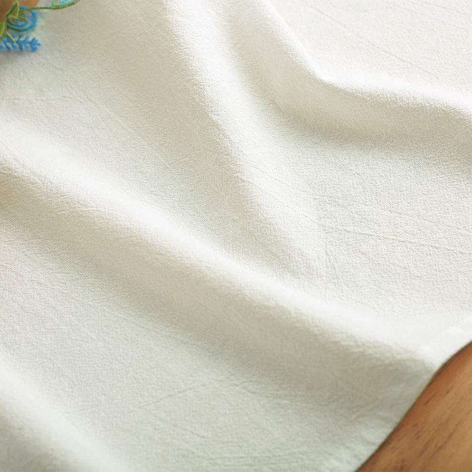 Solid Cotton Table Runner, Simple Elegant Ivory Dining Décor