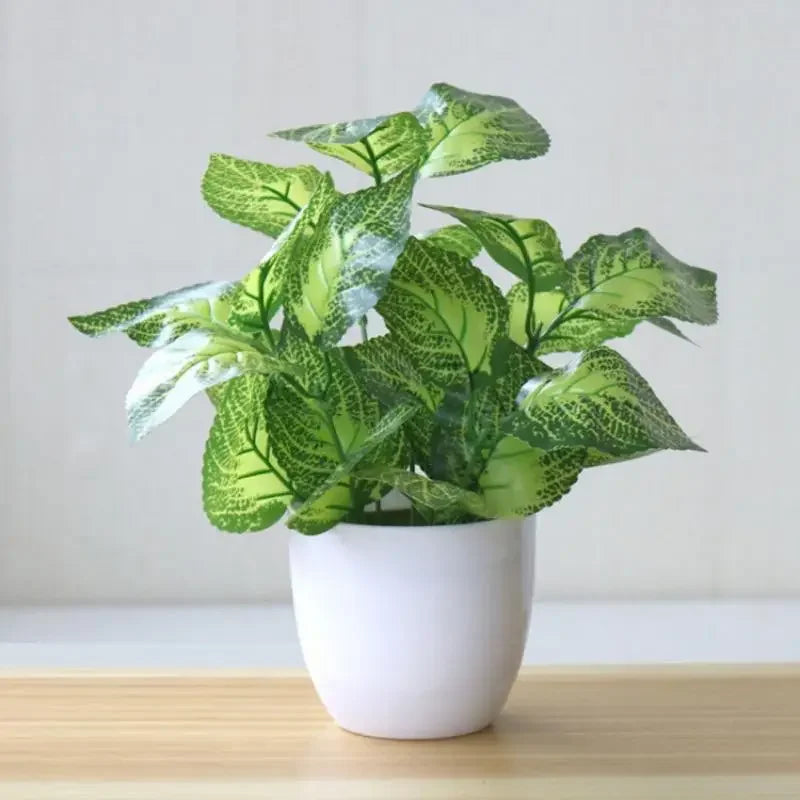 Artificial Potted Foliage Plant - Faux Leafy Greenery Decor