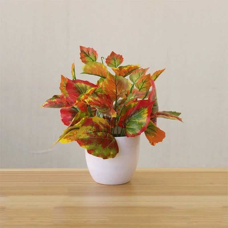 Artificial Potted Foliage Plant - Faux Leafy Greenery Decor