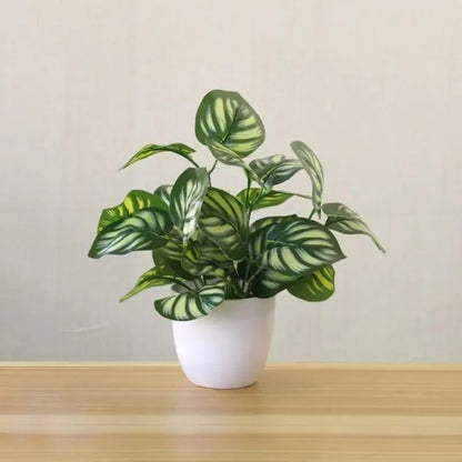 Artificial Potted Foliage Plant - Faux Leafy Greenery Decor