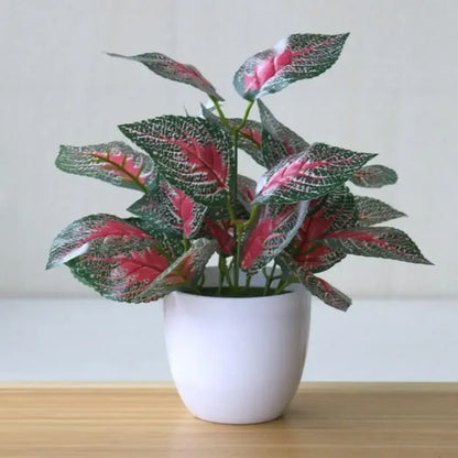 Artificial Potted Foliage Plant - Faux Leafy Greenery Decor
