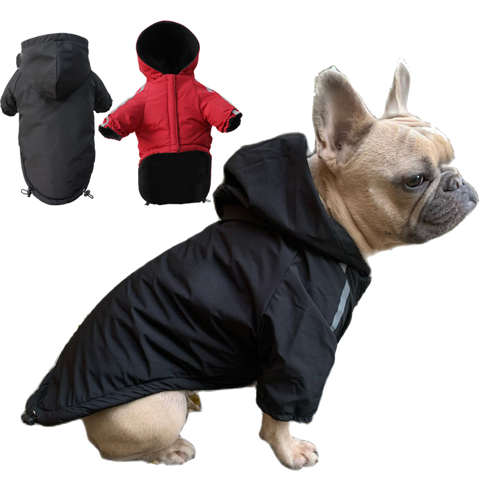 Waterproof Dog Coat - Fleece-Lined Hooded Winter Pet Jacket