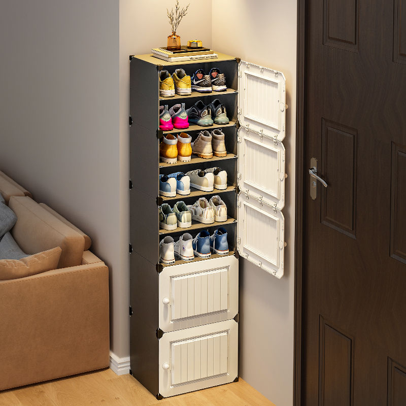 Tall Stackable Shoe Cabinet, Modular Cubby Storage Organizer