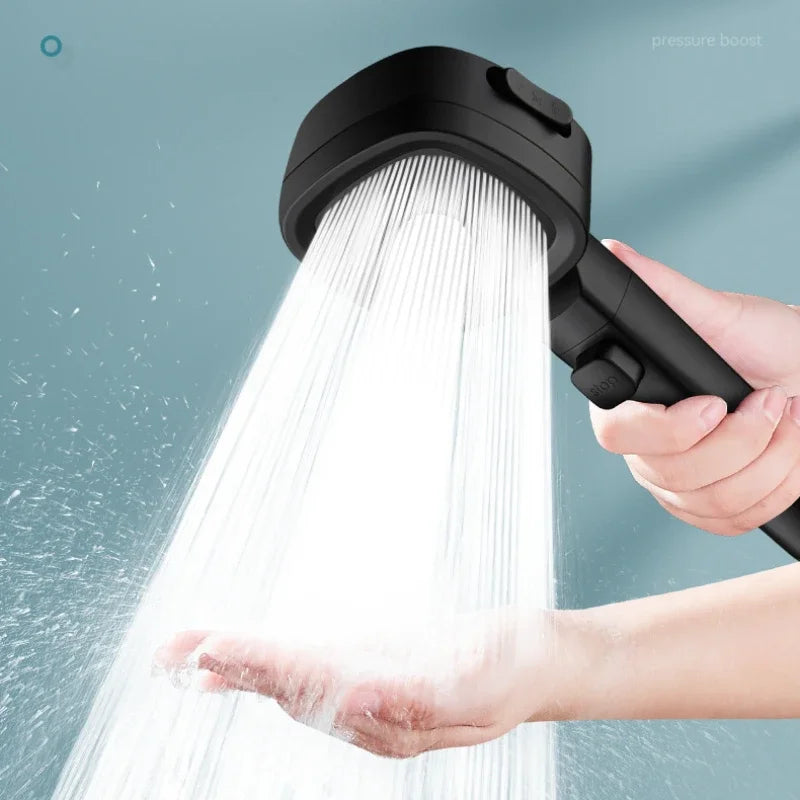 High-Pressure Handheld Shower Head 3 Modes Water-Saving