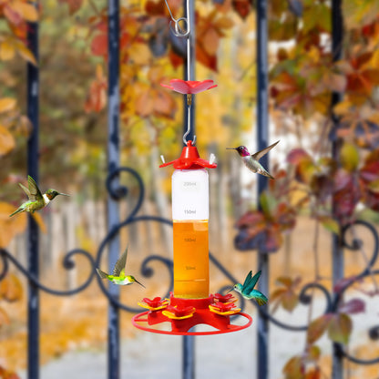 Hanging Hummingbird Feeder Outdoor Garden Nectar Drinker Ant Guard