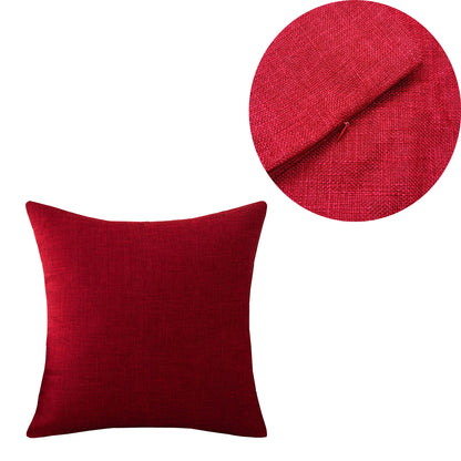 Solid Color Linen Throw Pillow Cover, Sofa Cushion Cover, Many Sizes