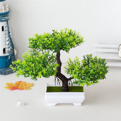 Artificial Bonsai Tree - Faux Potted Plant for Desk & Home Decor