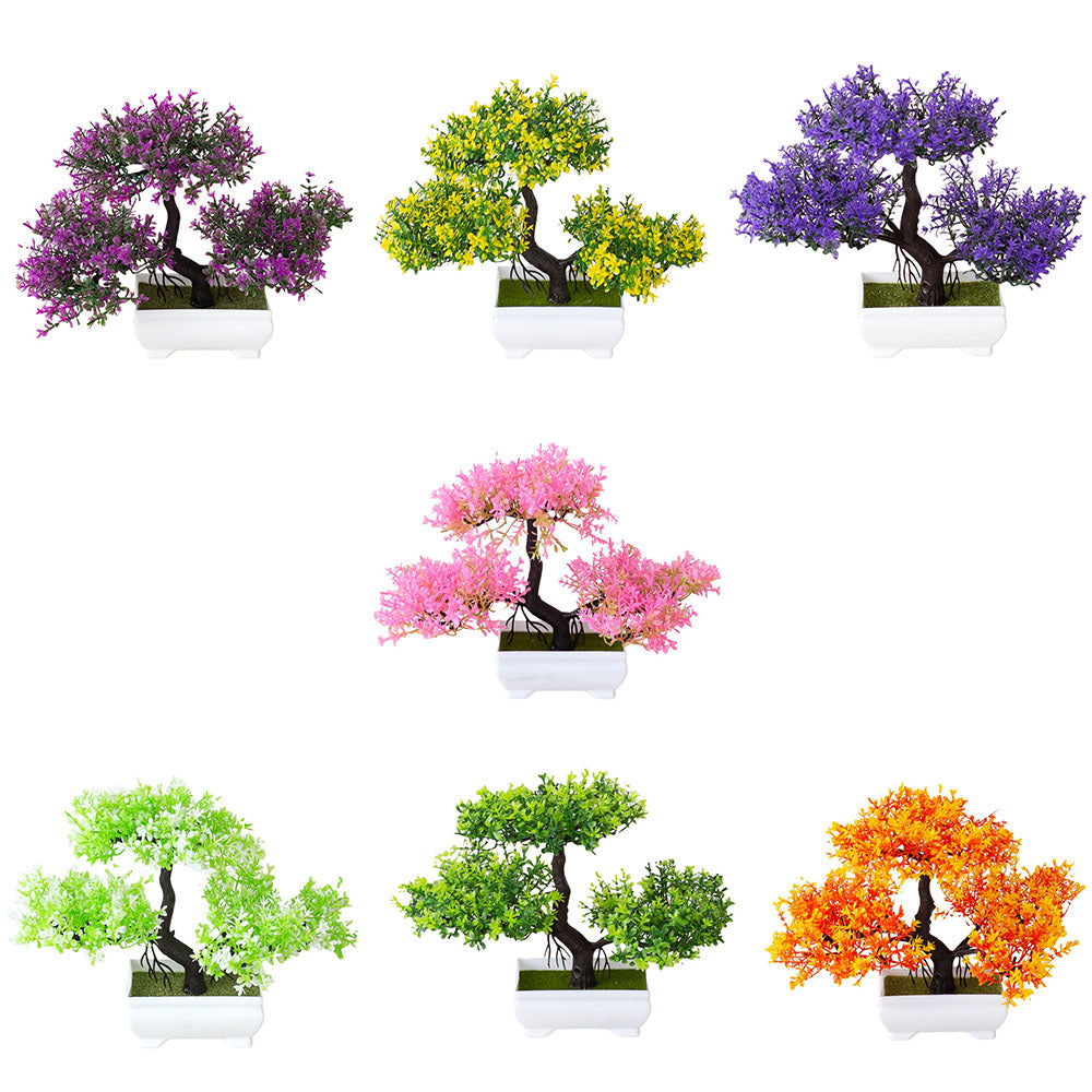 Artificial Bonsai Tree - Faux Potted Plant for Desk & Home Decor